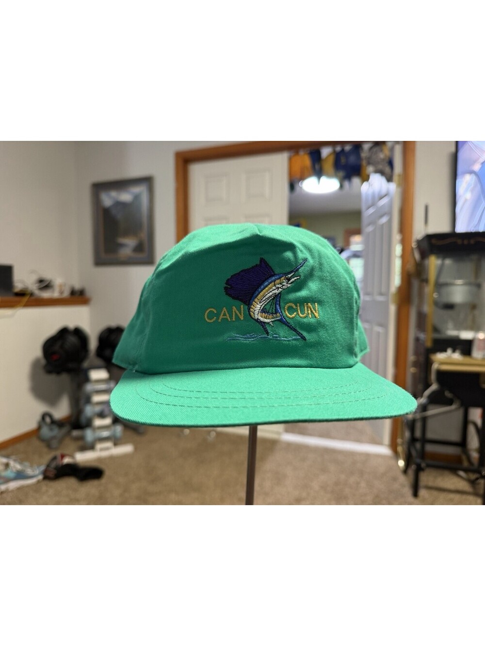 VINTAGE Trucker Hat Cap Snapback Cancun Mexico Fish Marlin